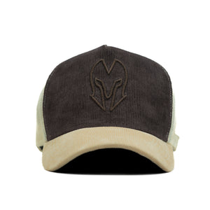 HEAD GEAR DARK CHOCOLATE AND CREAM DUAL TONE TRUCKER CAP