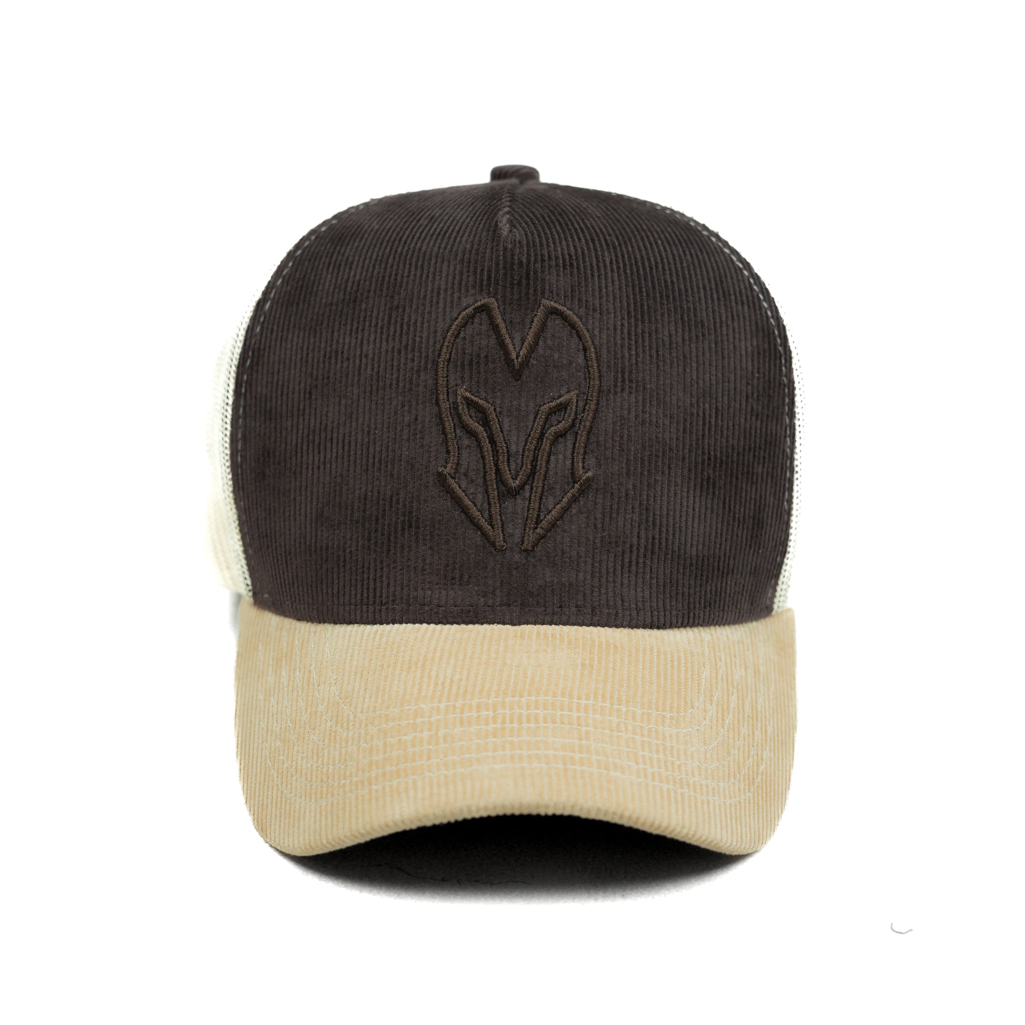 HEAD GEAR DARK CHOCOLATE AND CREAM DUAL TONE TRUCKER CAP