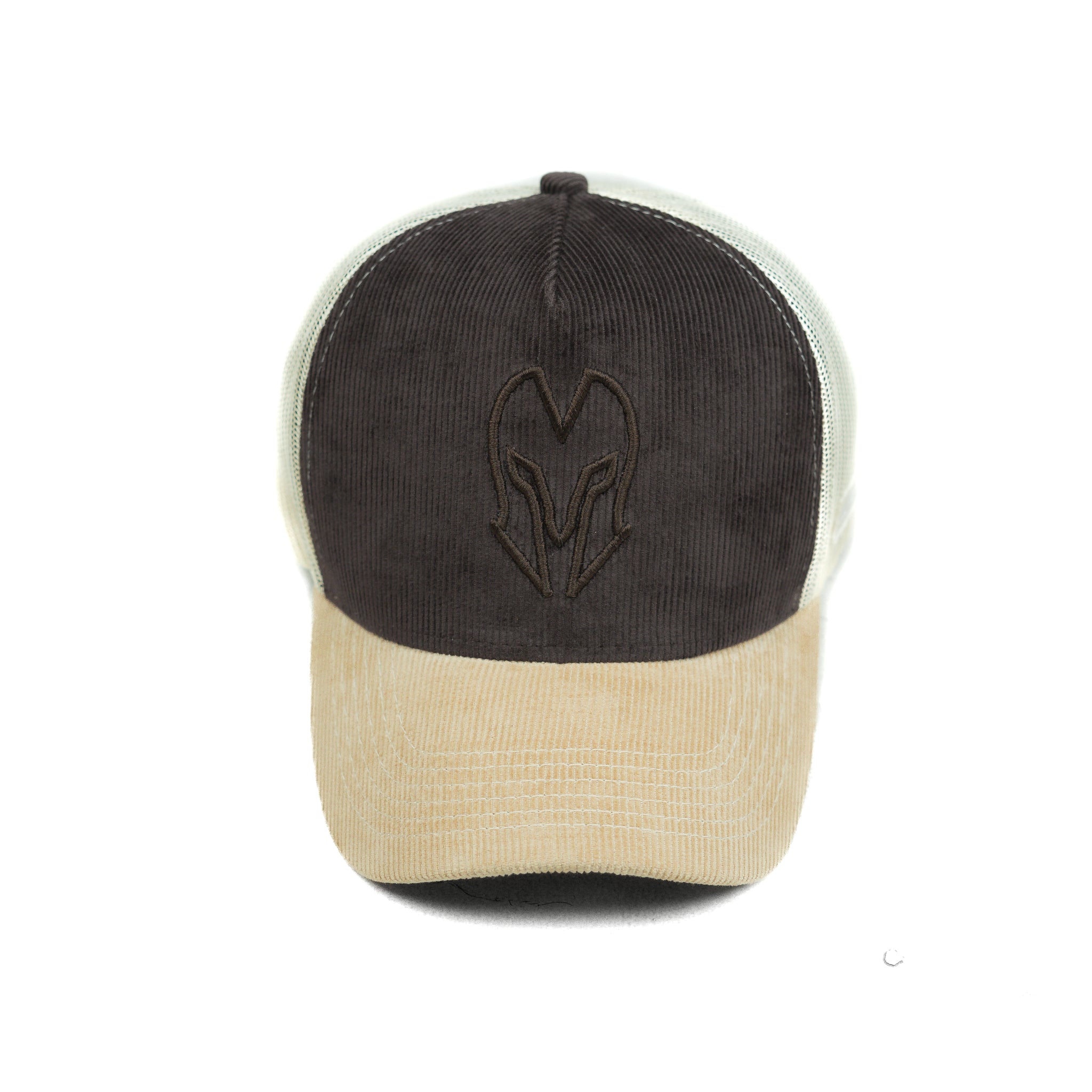 HEAD GEAR DARK CHOCOLATE AND CREAM DUAL TONE TRUCKER CAP