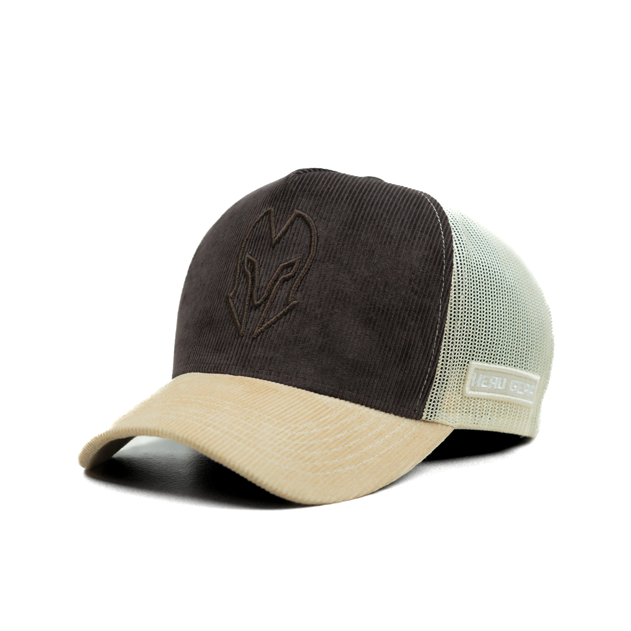 HEAD GEAR DARK CHOCOLATE AND CREAM DUAL TONE TRUCKER CAP