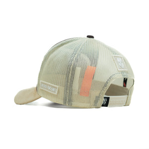 HEAD GEAR DARK CHOCOLATE AND CREAM DUAL TONE TRUCKER CAP