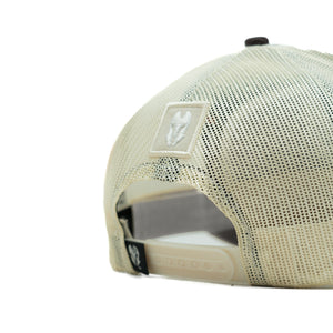 HEAD GEAR DARK CHOCOLATE AND CREAM DUAL TONE TRUCKER CAP