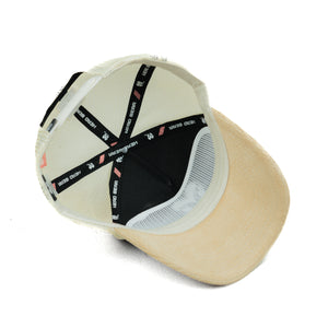 HEAD GEAR DARK CHOCOLATE AND CREAM DUAL TONE TRUCKER CAP