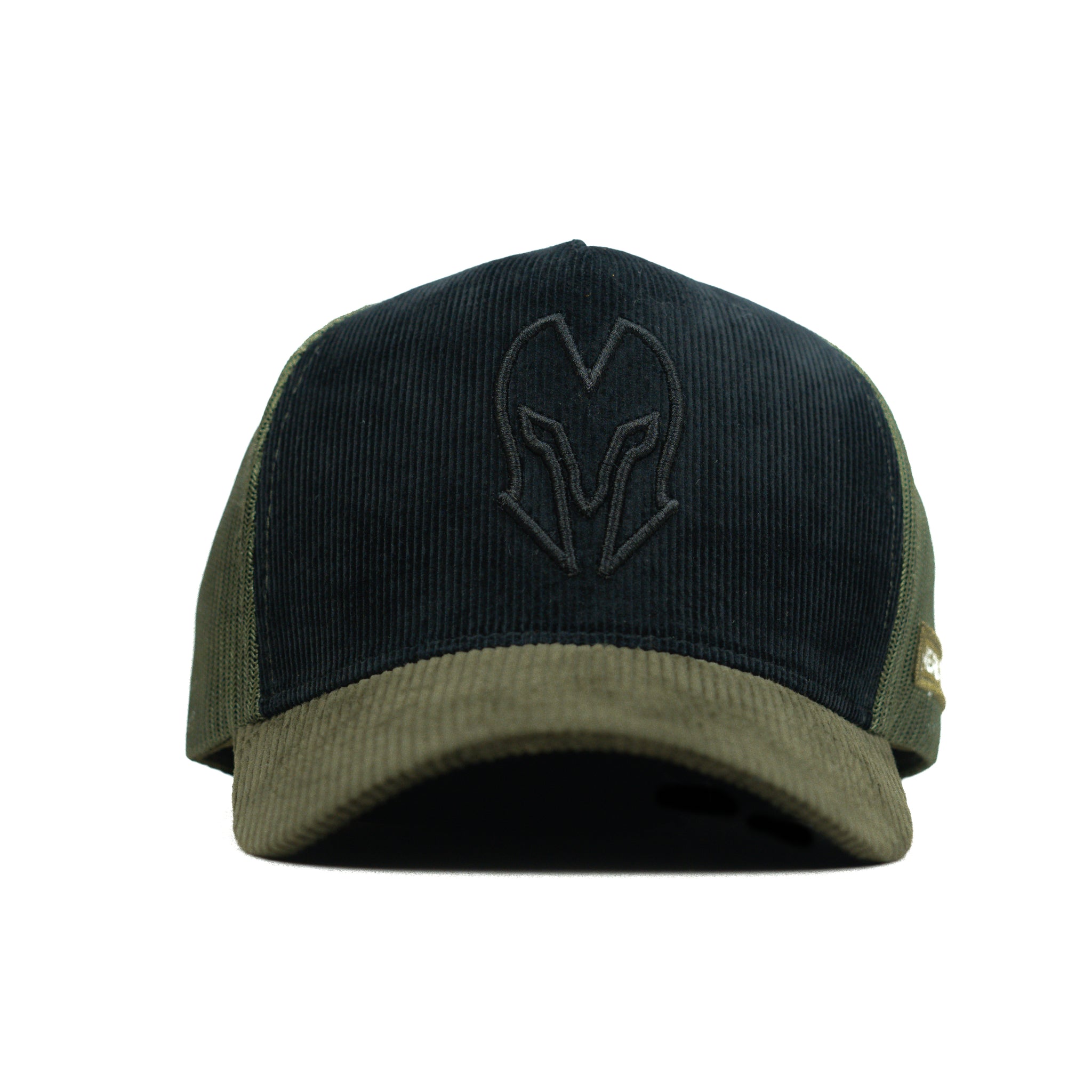 HEAD GEAR BLACK AND OLIVE DUAL TONE TRUCKER CAP