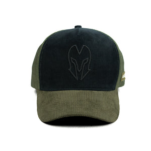 HEAD GEAR BLACK AND OLIVE DUAL TONE TRUCKER CAP