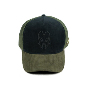 HEAD GEAR BLACK AND OLIVE DUAL TONE TRUCKER CAP