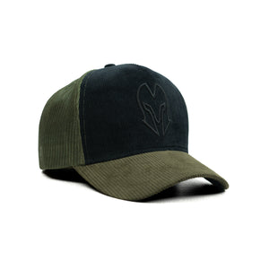 HEAD GEAR BLACK AND OLIVE DUAL TONE TRUCKER CAP