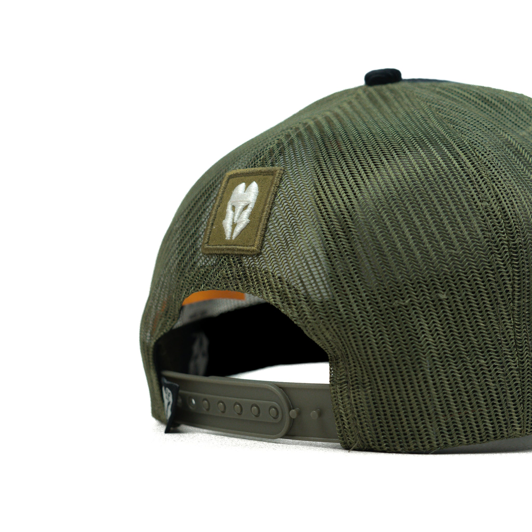 HEAD GEAR BLACK AND OLIVE DUAL TONE TRUCKER CAP