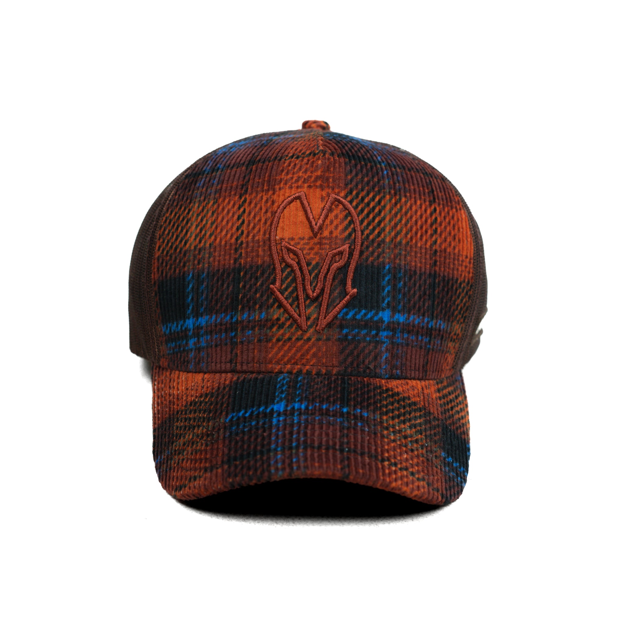 HEAD GEAR CHECK PATTERN CORD TRUCKER CAP