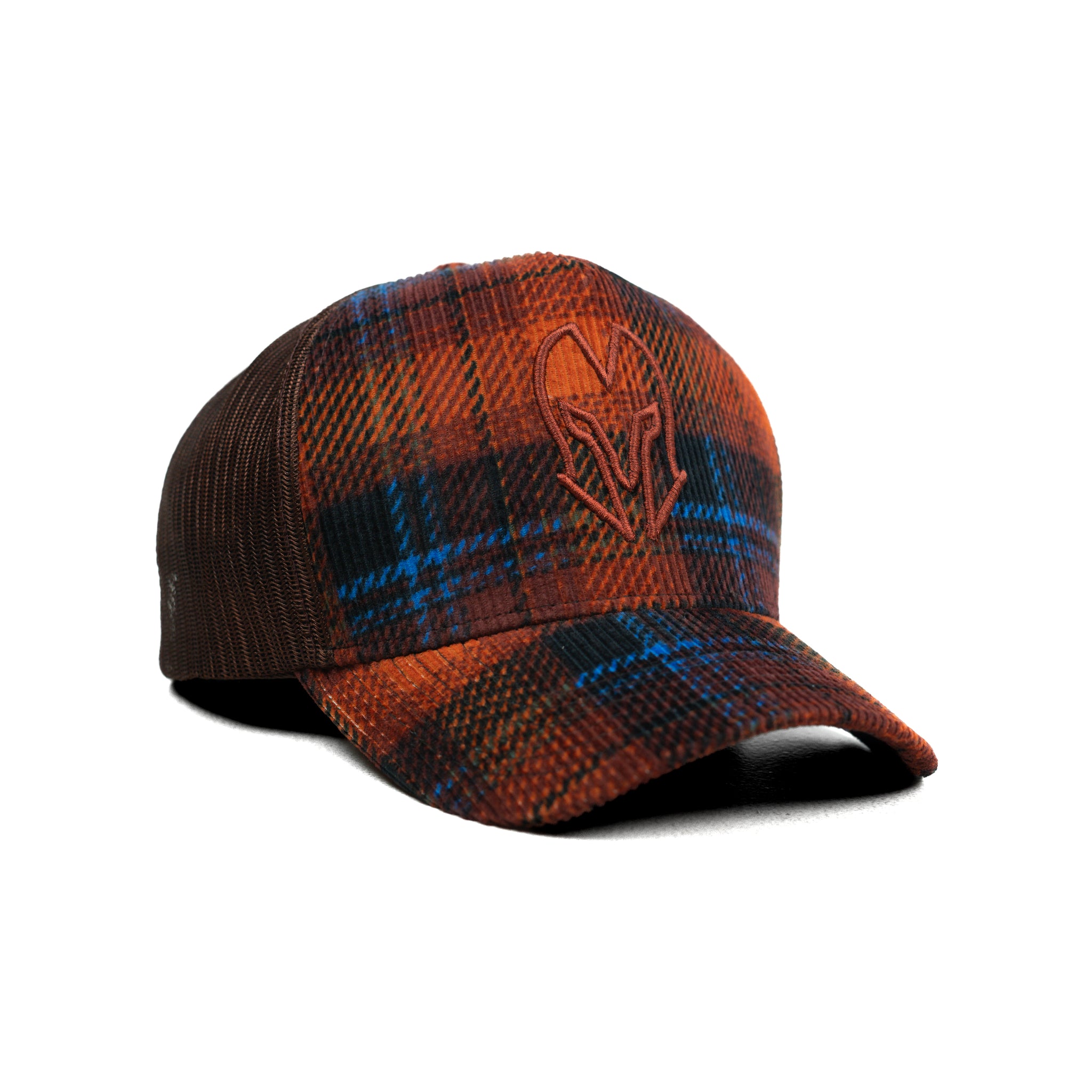 HEAD GEAR CHECK PATTERN CORD TRUCKER CAP