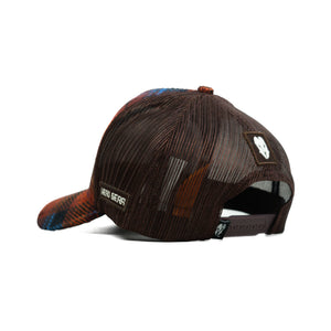 HEAD GEAR CHECK PATTERN CORD TRUCKER CAP