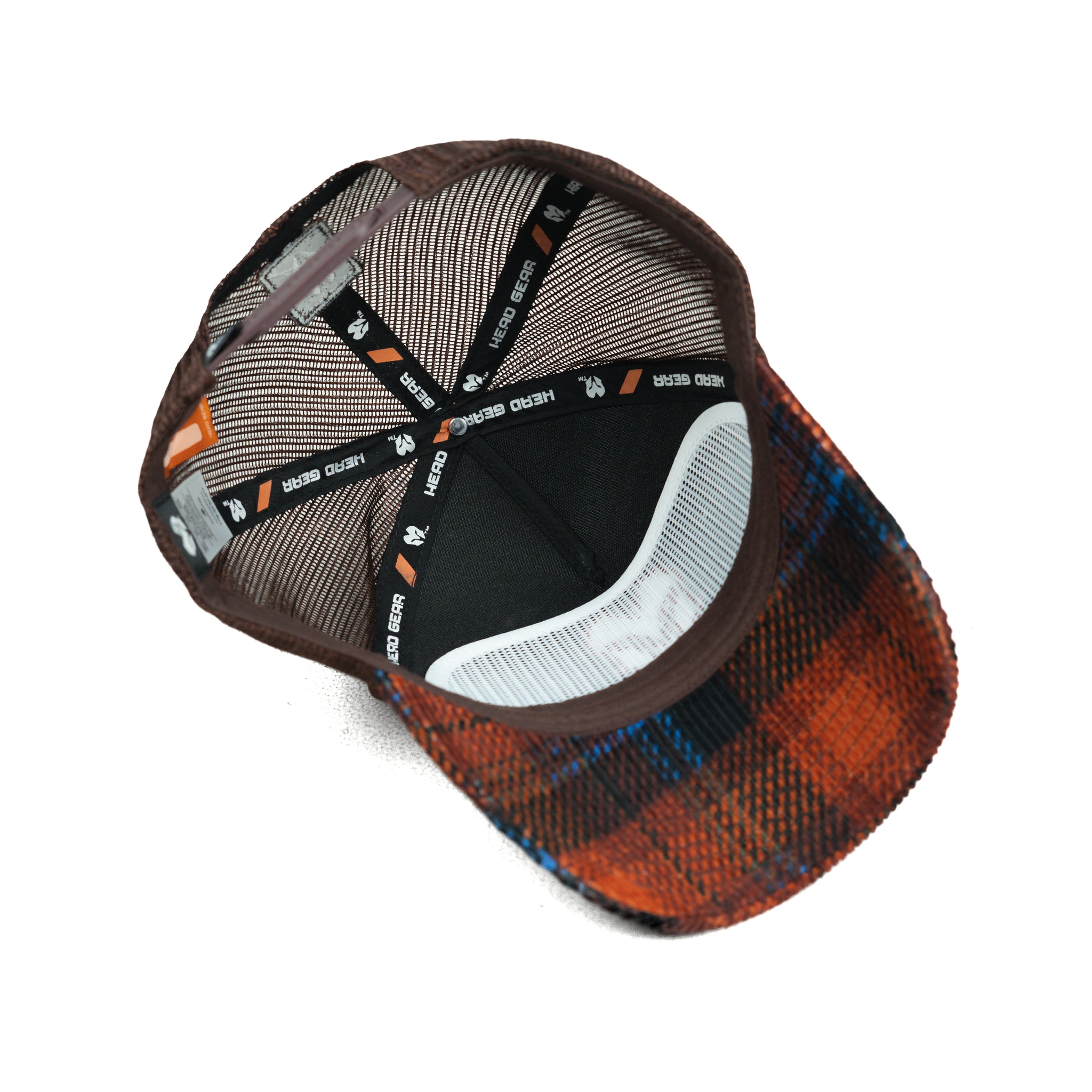 HEAD GEAR CHECK PATTERN CORD TRUCKER CAP