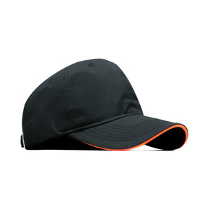 HEAD GEAR BLACK WITH ORANGE SANDWICH CAP