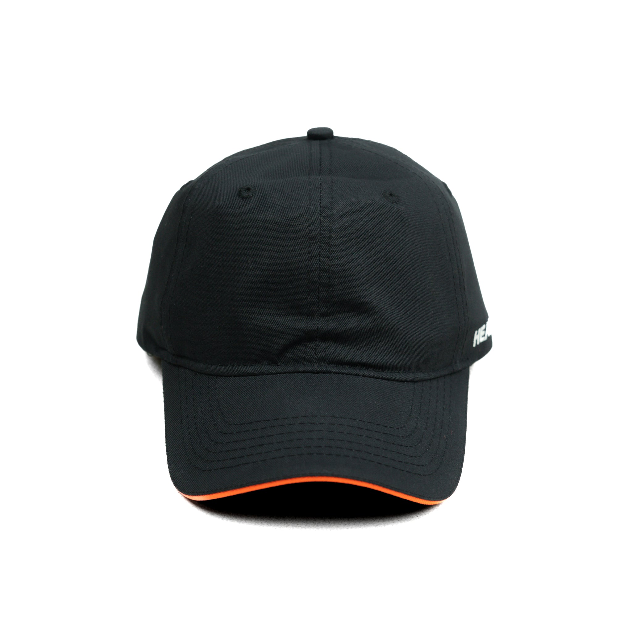 HEAD GEAR BLACK WITH ORANGE SANDWICH CAP