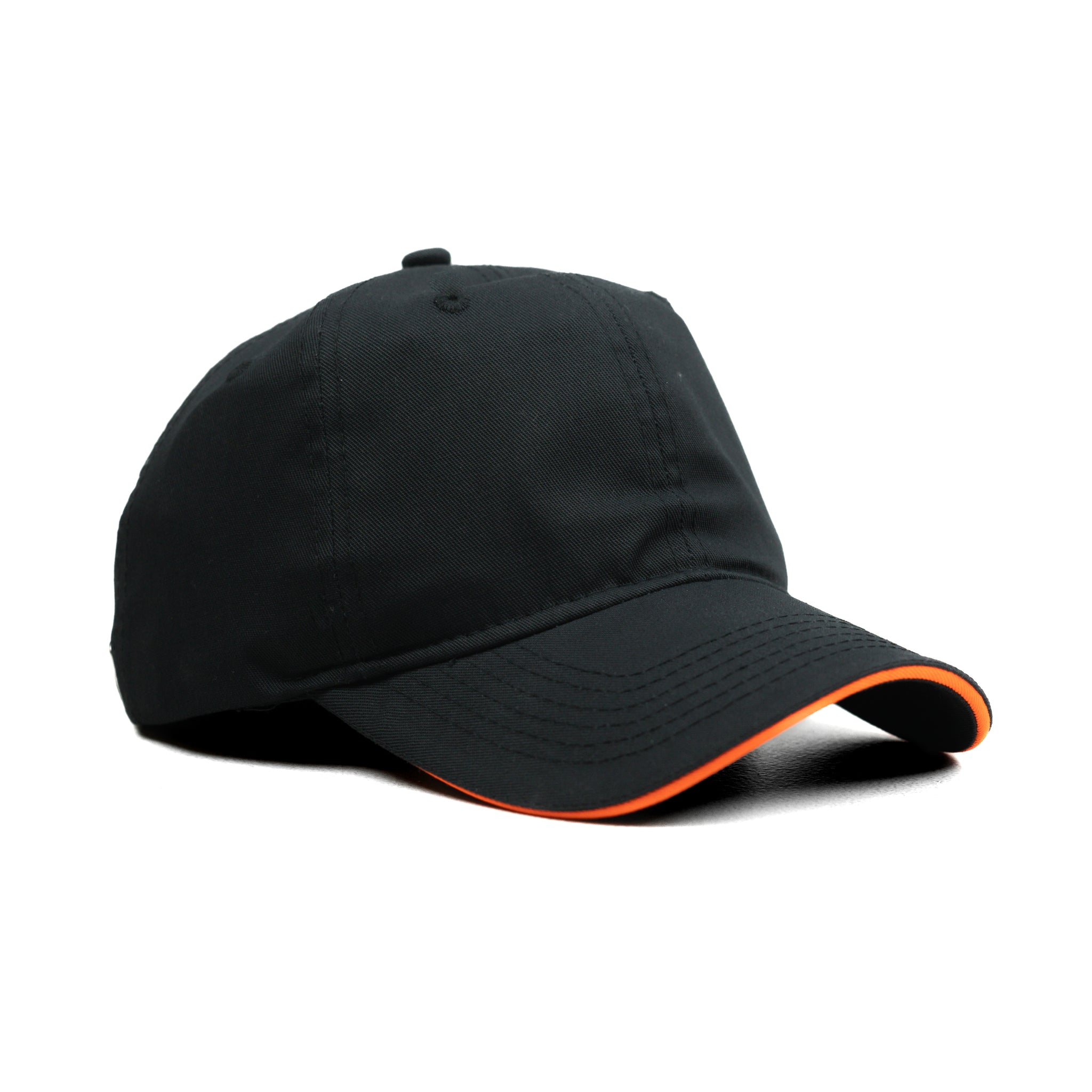 HEAD GEAR BLACK WITH ORANGE SANDWICH CAP