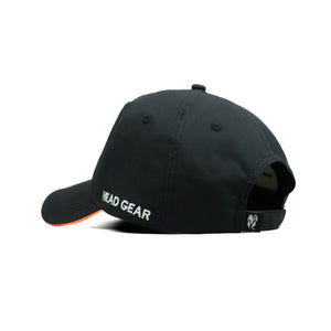 HEAD GEAR BLACK WITH ORANGE SANDWICH CAP