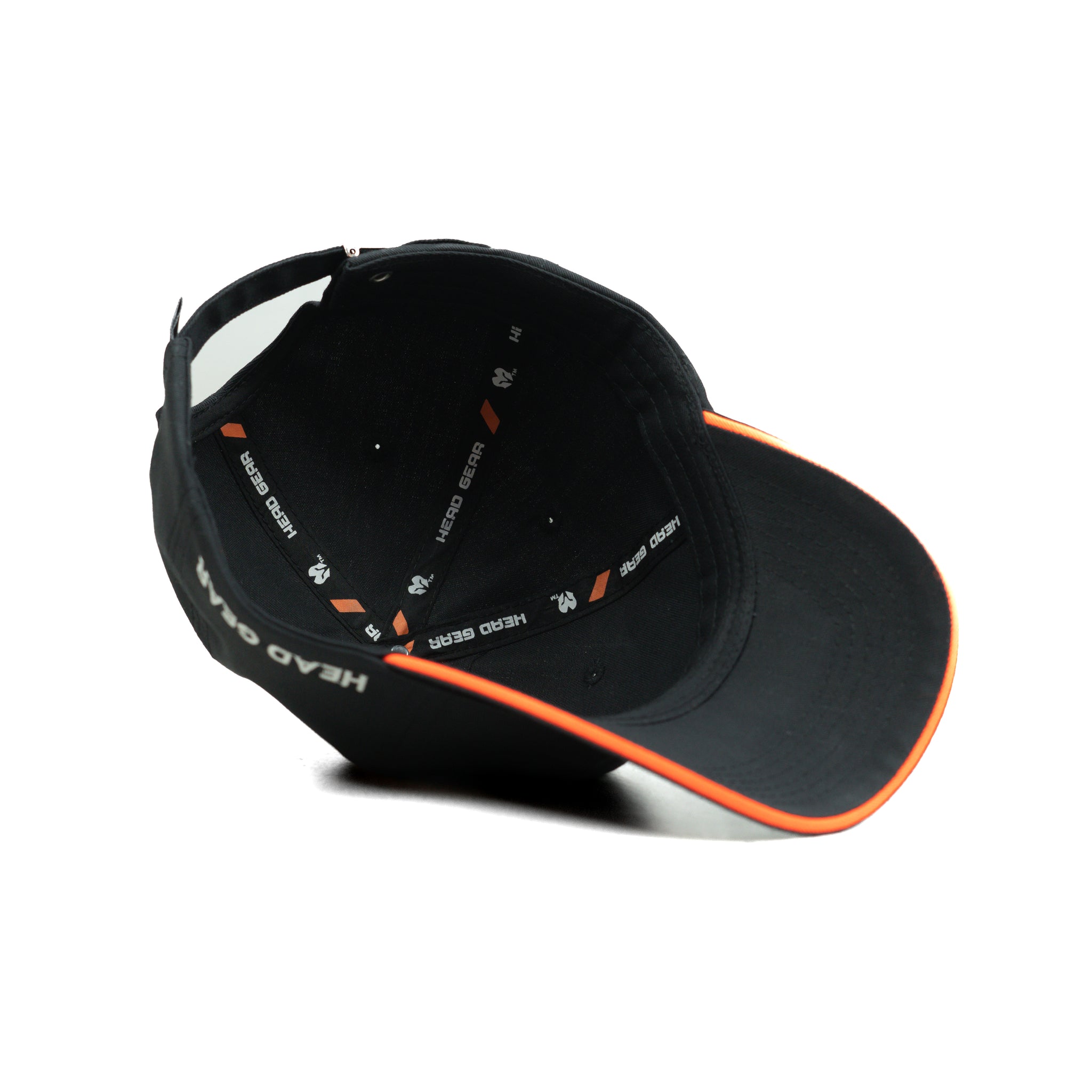 HEAD GEAR BLACK WITH ORANGE SANDWICH CAP