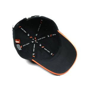 HEAD GEAR BLACK WITH ORANGE SANDWICH CAP