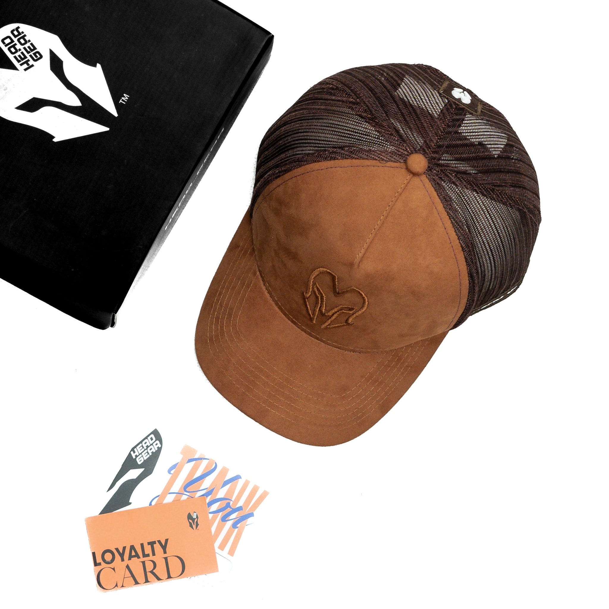 HEAD GEAR CHOCOLATE SUPER SUEDE TRUCKER CAP