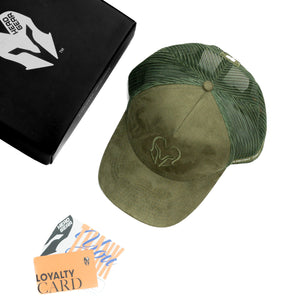 HEAD GEAR OLIVE SUPER SUEDE TRUCKER CAP