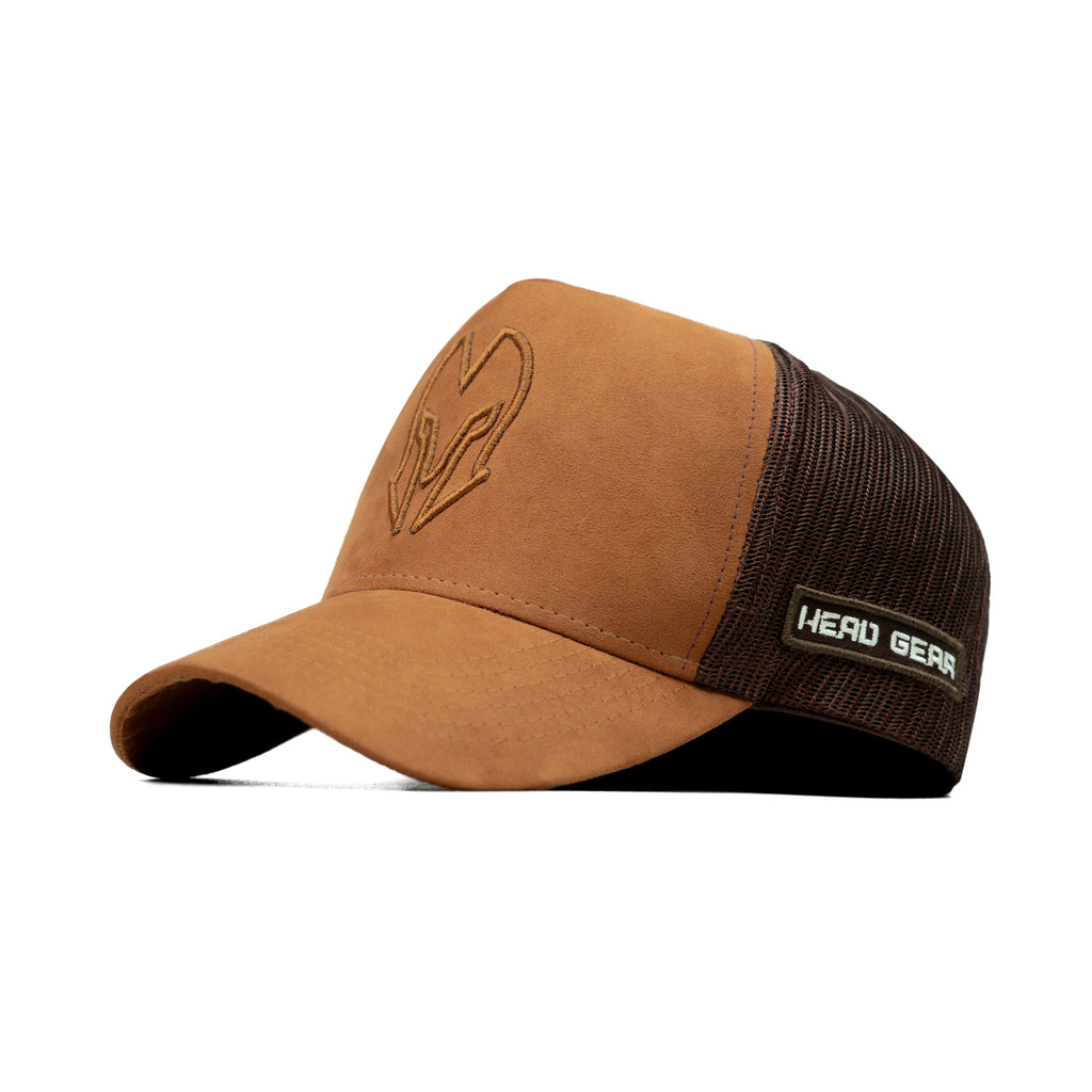 HEAD GEAR CHOCOLATE SUPER SUEDE TRUCKER CAP