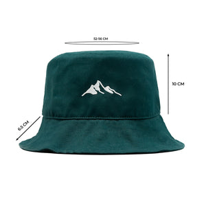 HEAD GEAR MOUNTAIN DARK GREEN BUCKET HAT