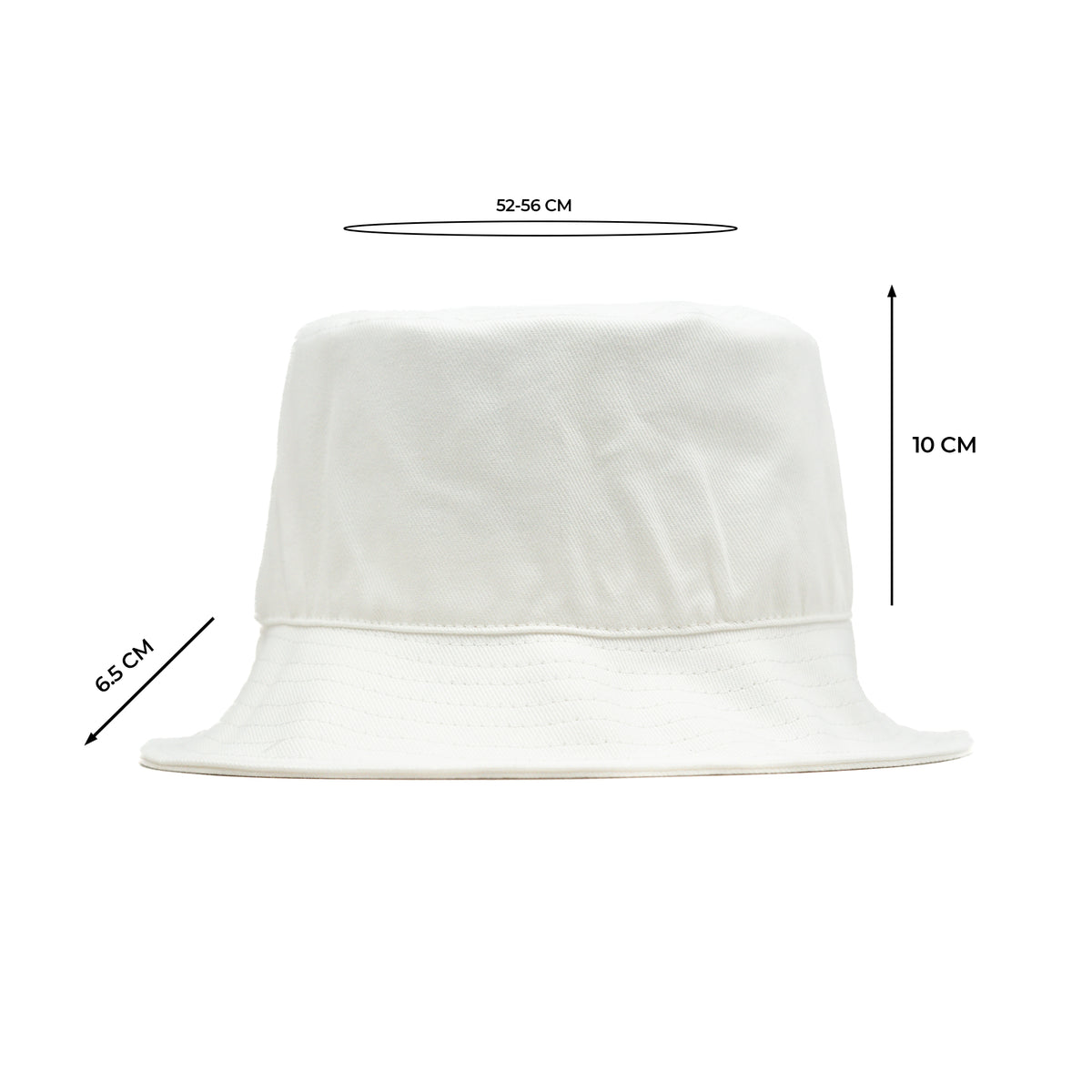 HEAD GEAR BASIC WHITE BUCKET HAT