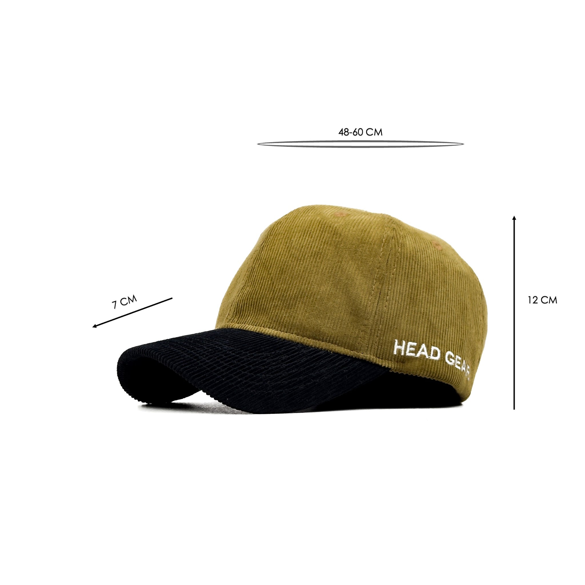 HEAD GEAR DARK GOLD BLACK DUAL TONE CORD CAP