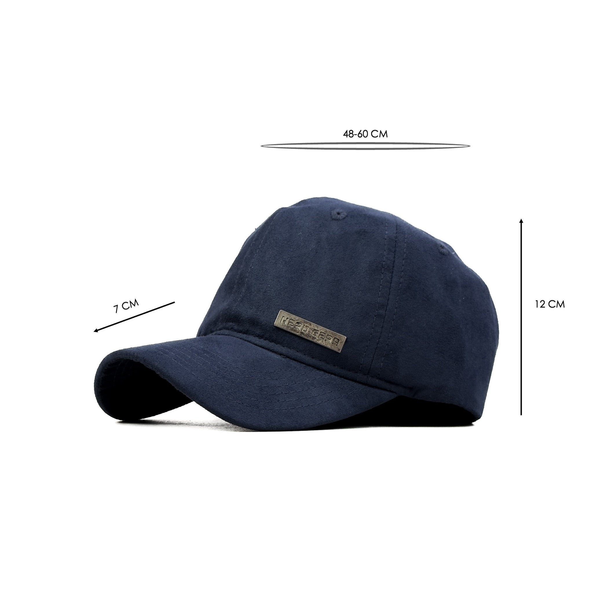 HEAD GEAR NAVY BLUE RUSTIC METAL PATCH CAP