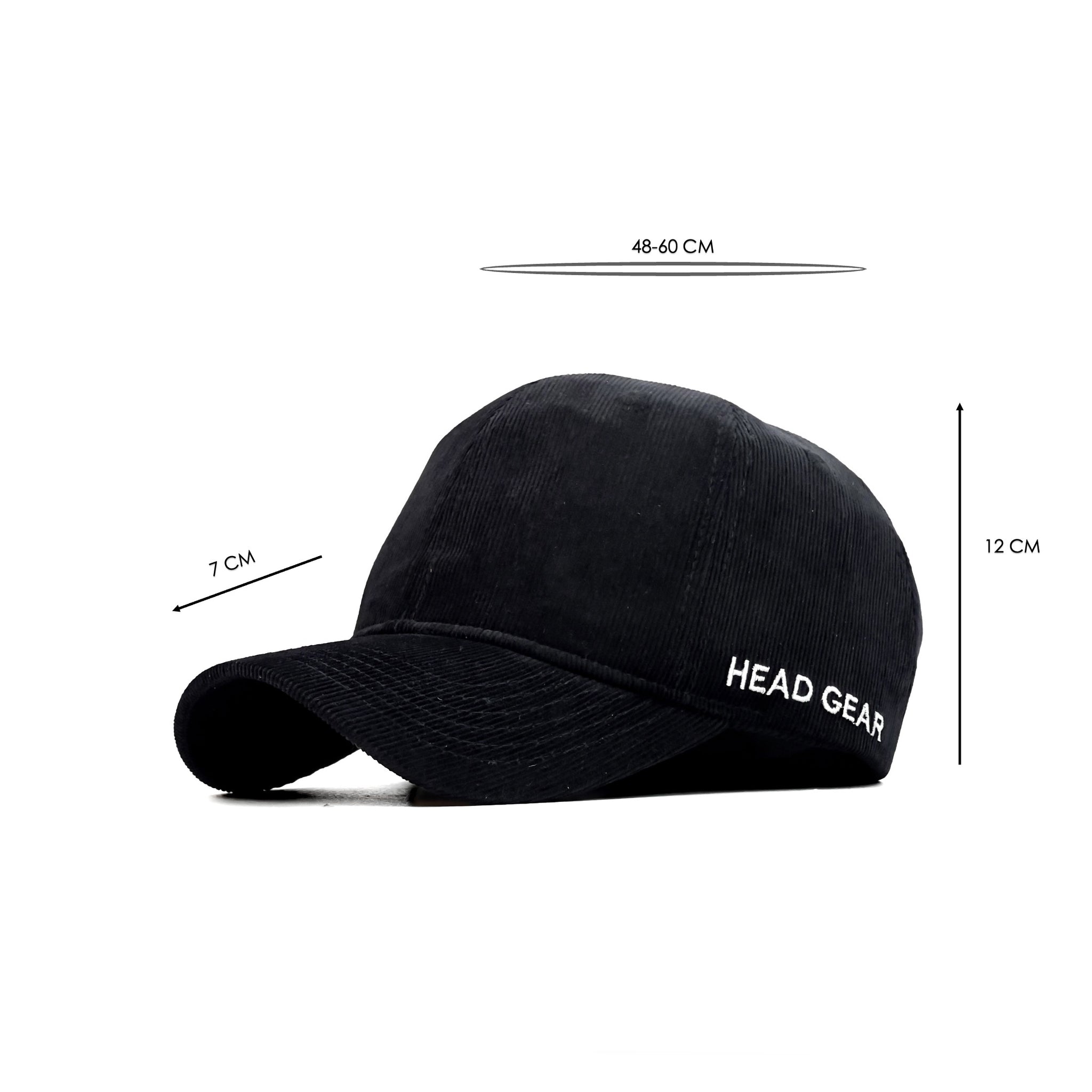 HEAD GEAR BLACK CORDUROY CAP
