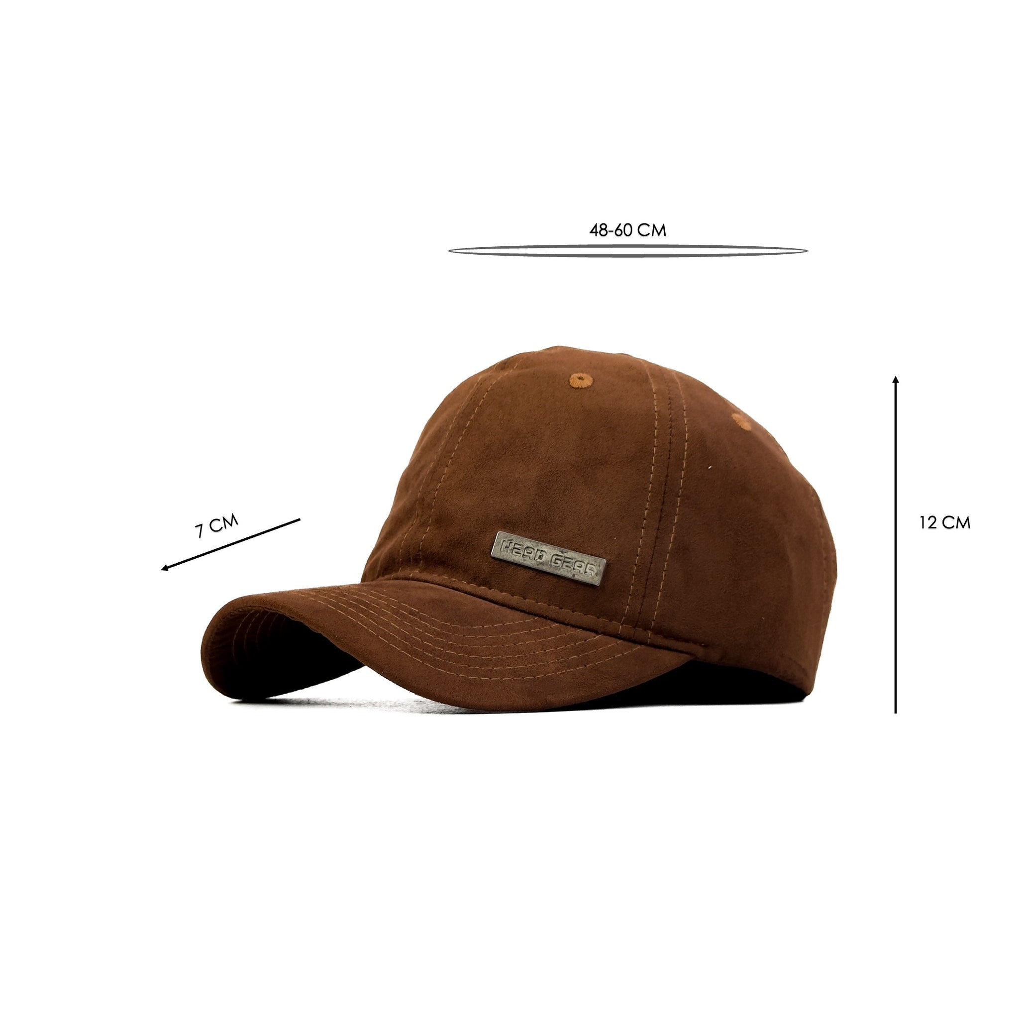 HEAD GEAR BROWN RUSTIC METAL PATCH CAP