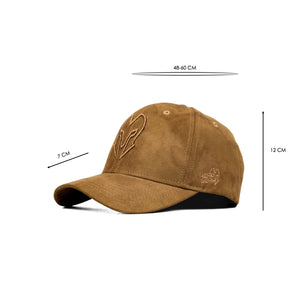 HEAD GEAR BROWN SUPER SUEDE CURVED VISOR CAP