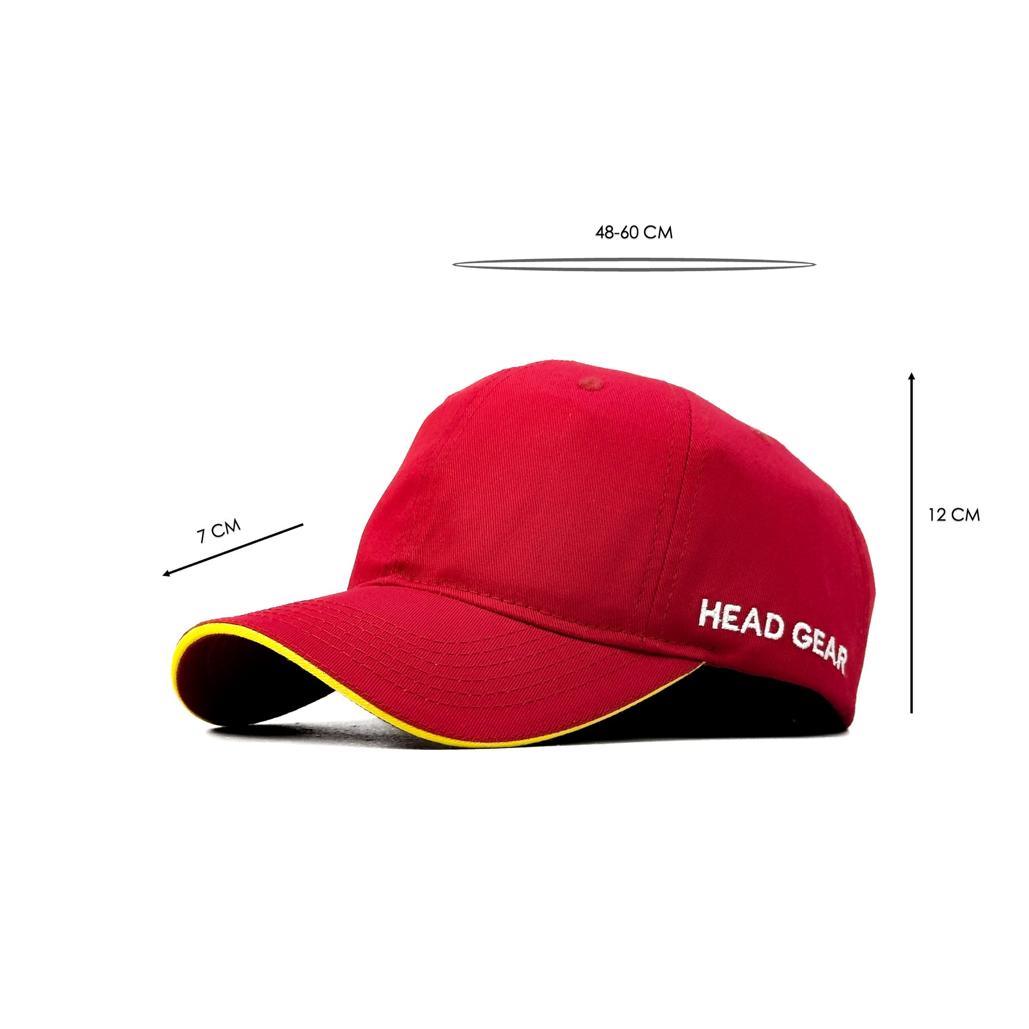 HEAD GEAR RED WITH YELLOW SANDWICH CAP