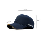 HEAD GEAR NAVY BLUE WITH BROWN SANDWICH CAP