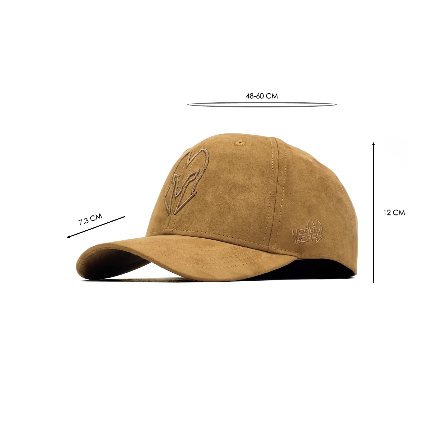 HEAD GEAR BROWN SUPER SUEDE CURVED VISOR CAP