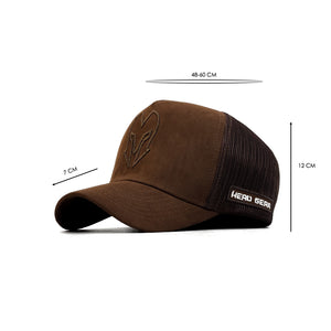 HEAD GEAR CHOCOLATE SUPER SUEDE TRUCKER CAP