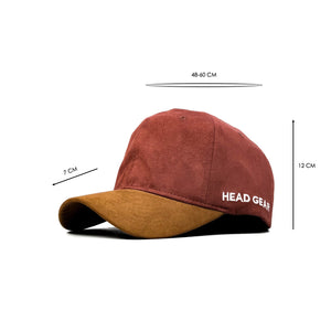 HEAD GEAR BURN RED BROWN DUAL TONE CAP