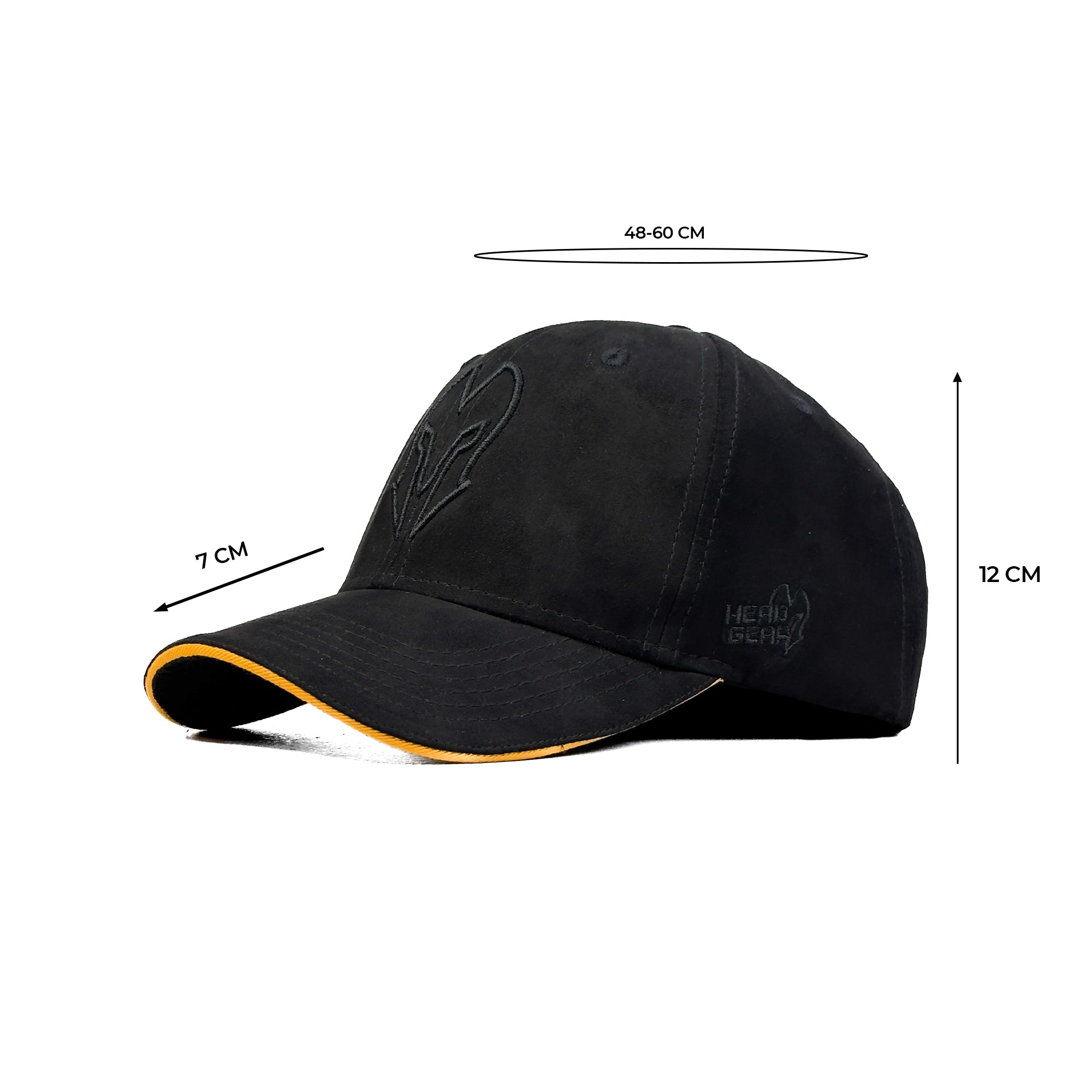 HEAD GEAR BLACK SUPER SUEDE SANDWICH CAP