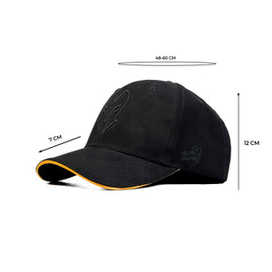 HEAD GEAR BLACK SUPER SUEDE SANDWICH CAP