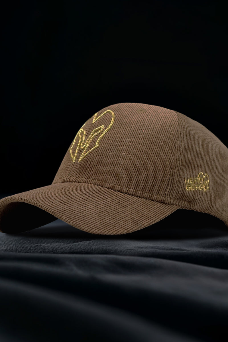HEAD GEAR BRONZE GOLD SUEDE CORD LIMITED EDITION CAP