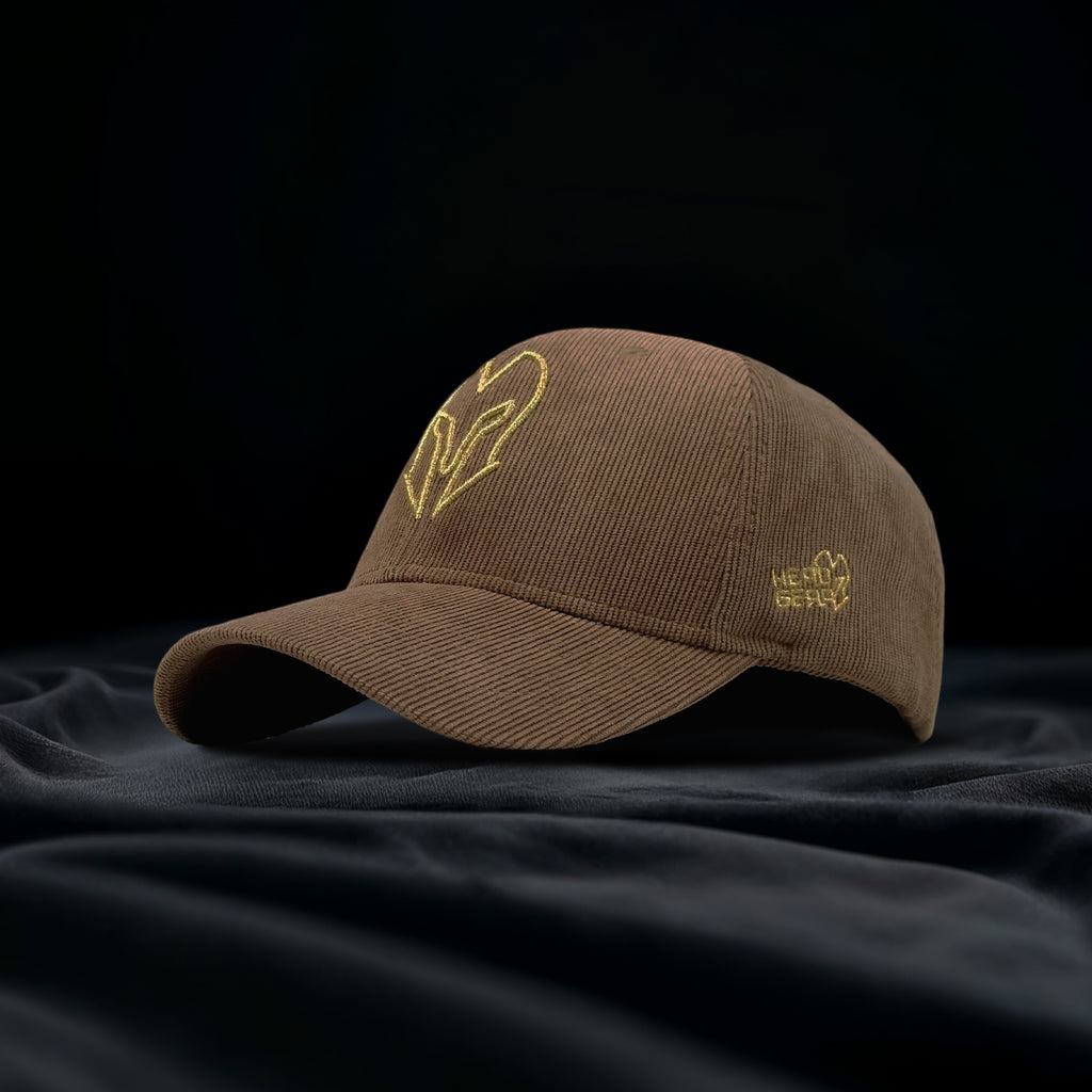 HEAD GEAR BRONZE GOLD SUEDE CORD LIMITED EDITION CAP