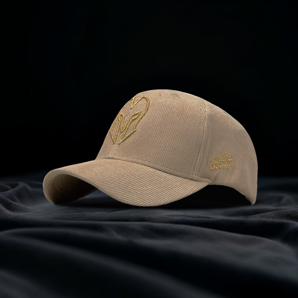 HEAD GEAR CREAM GOLD SUEDE CORD LIMITED EDITION CAP