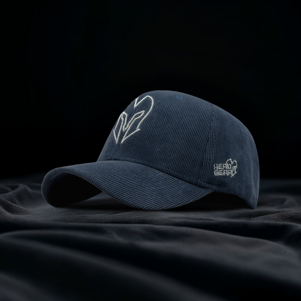 HEAD GEAR SILVER BLUE SUEDE CORD LIMITED EDITION CAP