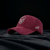 HEAD GEAR SILVER MAROON SUEDE CORD LIMITED EDITION CAP