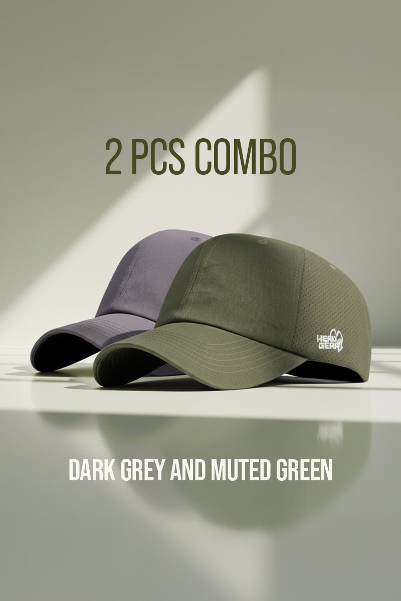 2 PCS COMBO OF MUTED GREEN AND DARK GREY