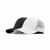 2 PCS COMBO OF SOLID WHITE AND BLACK TRUCKER CAP