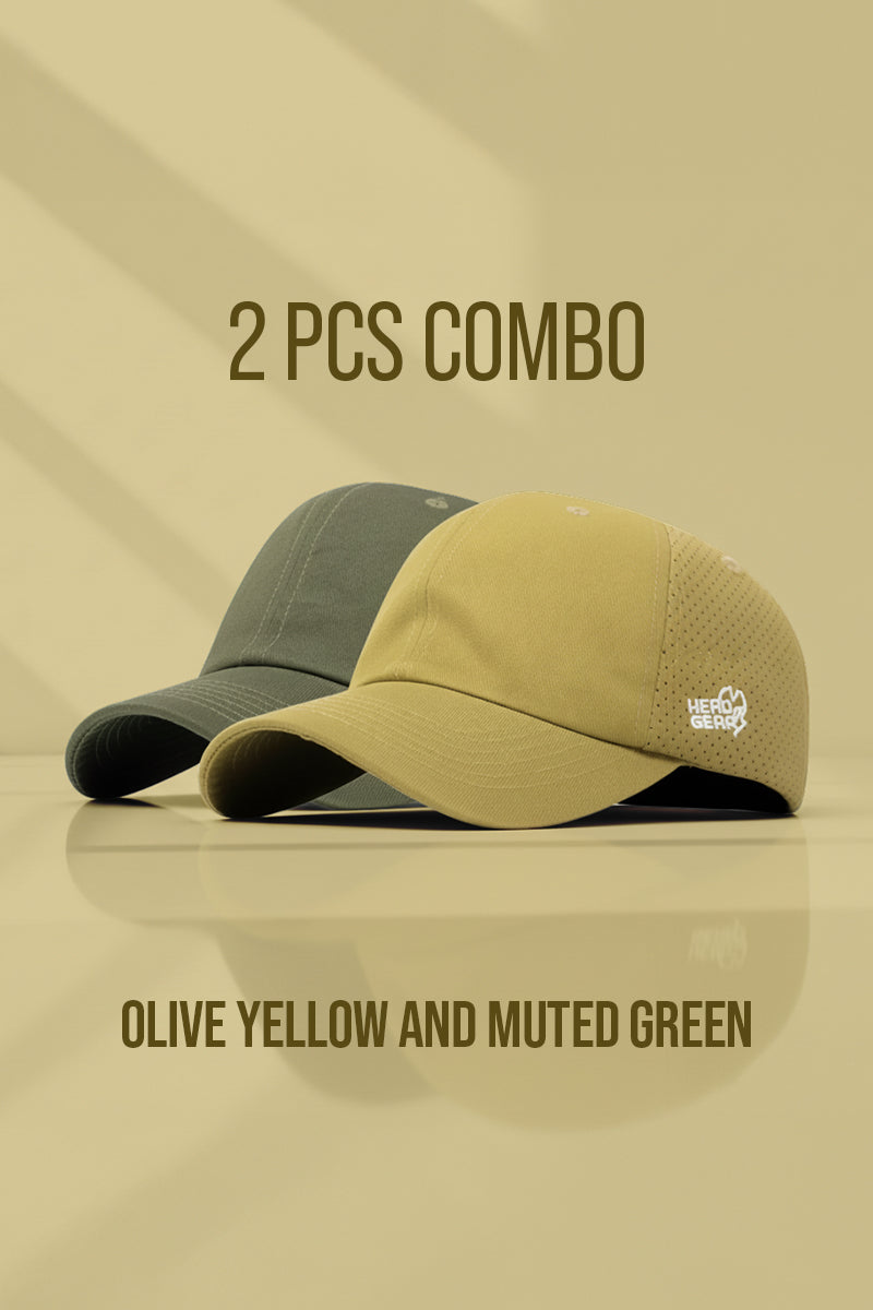 2 PCS COMBO OF OLIVE YELLOW AND MUTED GREEN