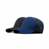 2 PCS COMBO OF SOLID NAVY BLUE AND BLACK TRUCKER CAP