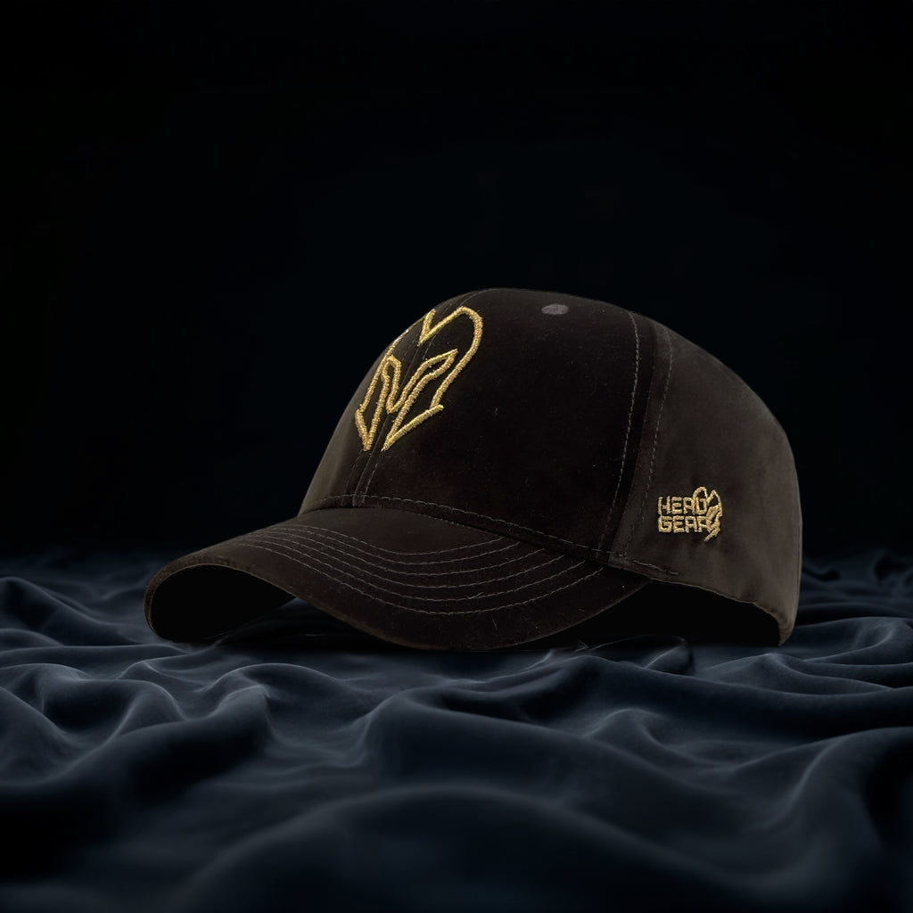 HEAD GEAR COFFEE GOLD VELVET LIMITED EDITION CAP