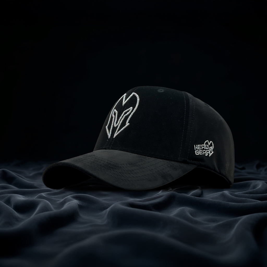 HEAD GEAR SILVER BLACK VELVET LIMITED EDITION CAP